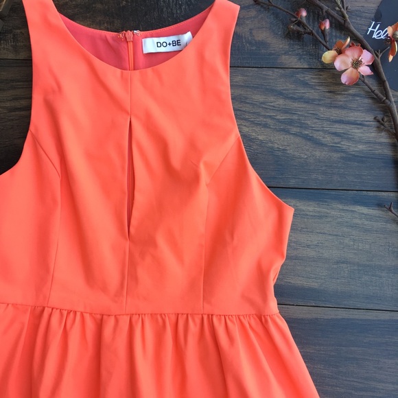 DO + BE CORAL FRONT SLIT DRESS - Picture 6 of 8